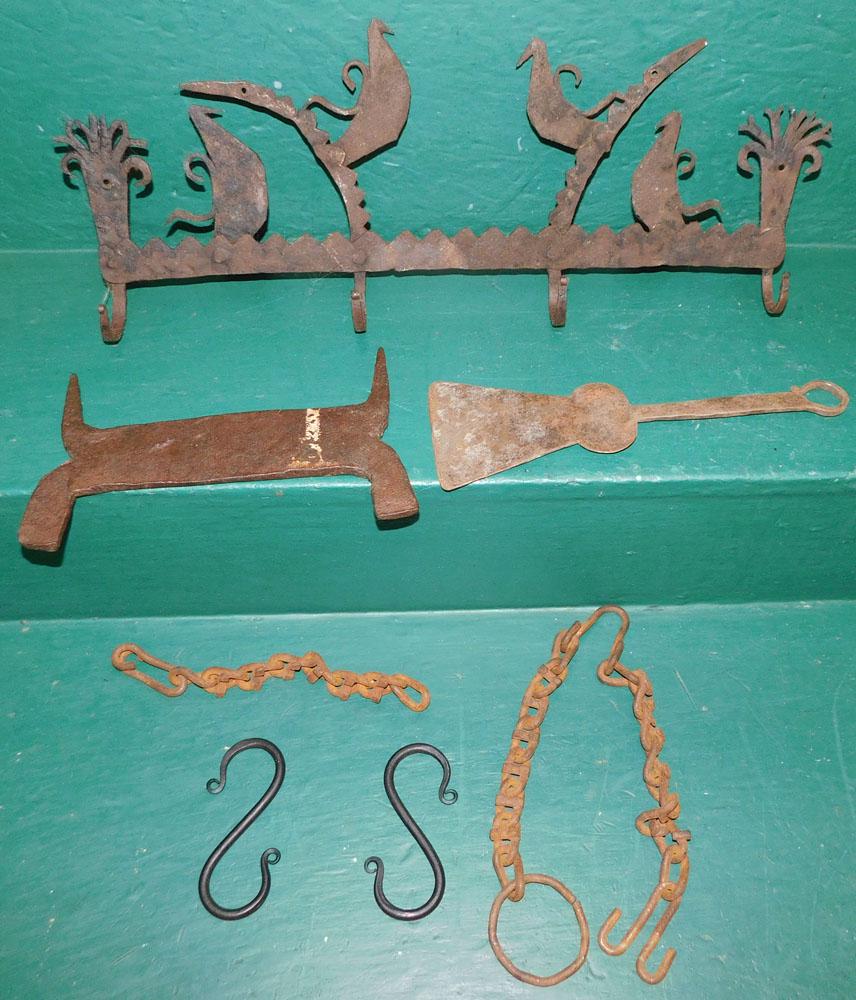 Lot Antique Wrought Iron Items (1 of 2)