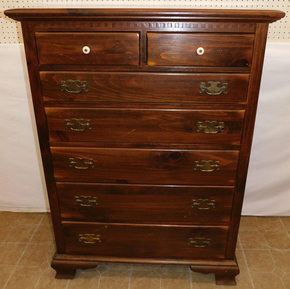 Pine 2/5 Drawer Chest By Ethan Allen (1 of 5)