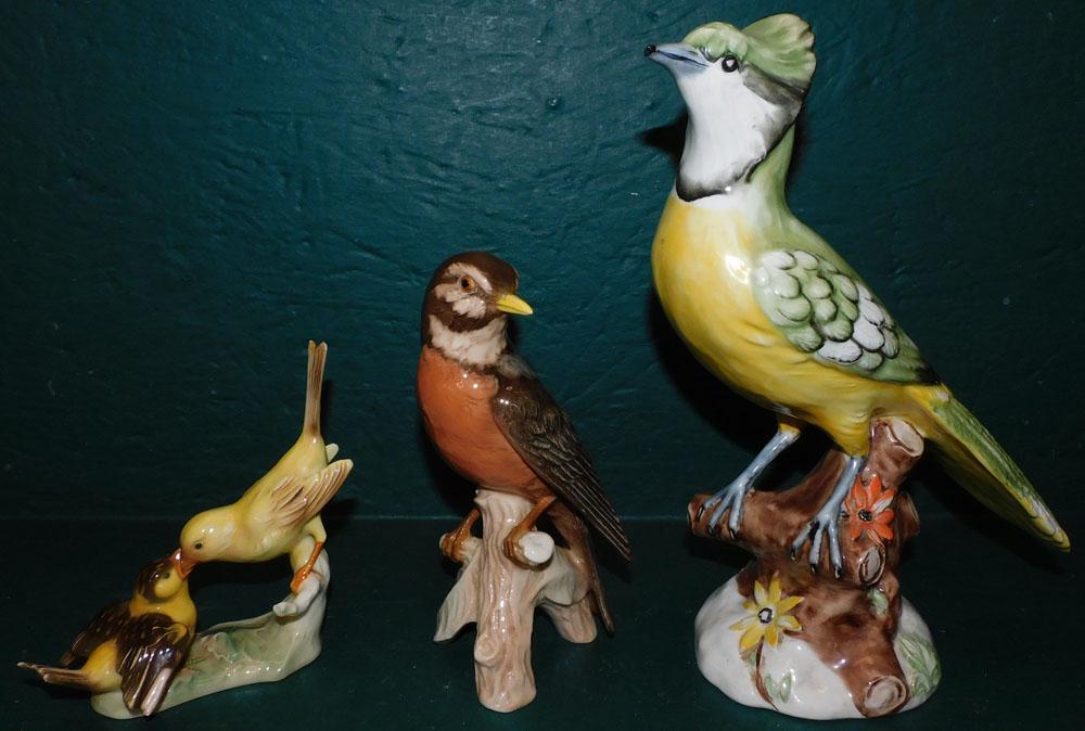 Three Porcelain Bird Figurines (1 of 5)