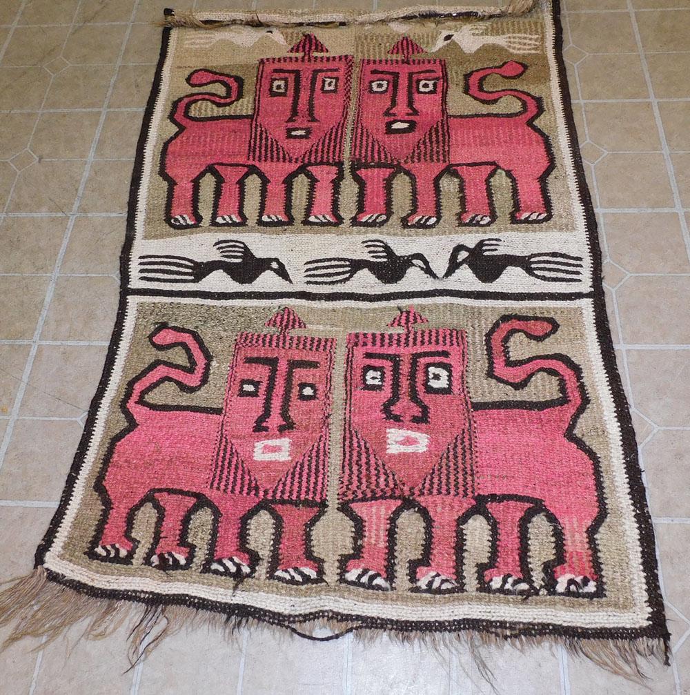 3' 2" X 4' 8" Handmade Wool Tribal Rug (1 of 3)
