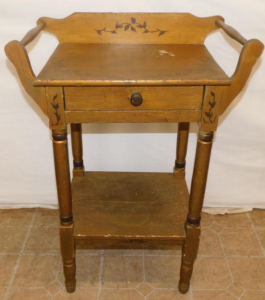Antique Paint Decorated Wash Stand (1 of 4)