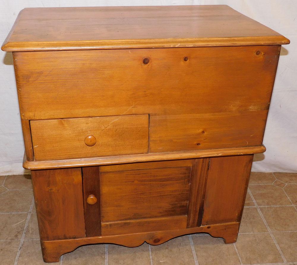 Antique Pine Lift Top Wash Stand (1 of 4)