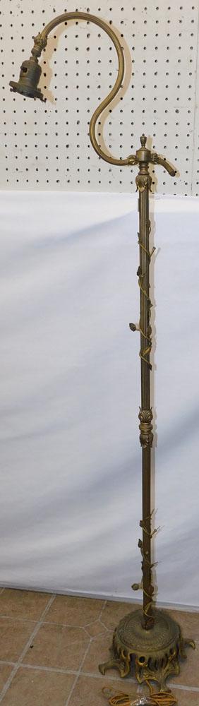 Ornate Brass Floor Lamp (1 of 3)