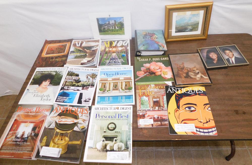 Lot Picture Frames - Magazines: Lot Picture Frames - Magazines. "ALL DESCRIPTIONS AND ANY CONDITION STATEMENT GIVEN BY LANGSTON AUCTION GALLERY ARE STRICTLY OPINIONS AND LANGSTON'S SHALL HAVE NO RESPONSIBILITY FOR ERRORS OR OMISSION