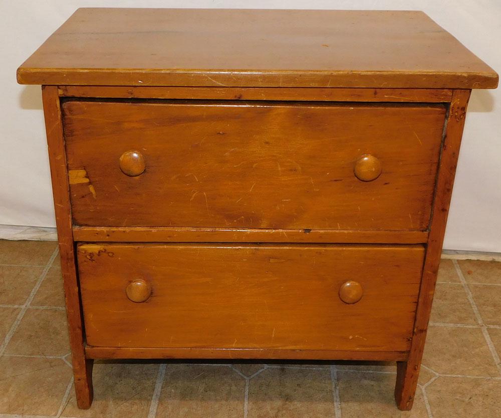 Antique Cherry 2 Drawer Night Stand (1 of 4)