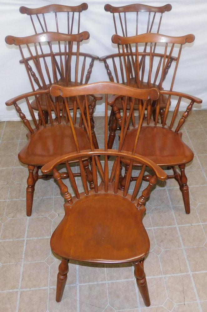 Set 5 Maple Windsor Style Dining Chairs By Bendt Bros. (1 of 4)