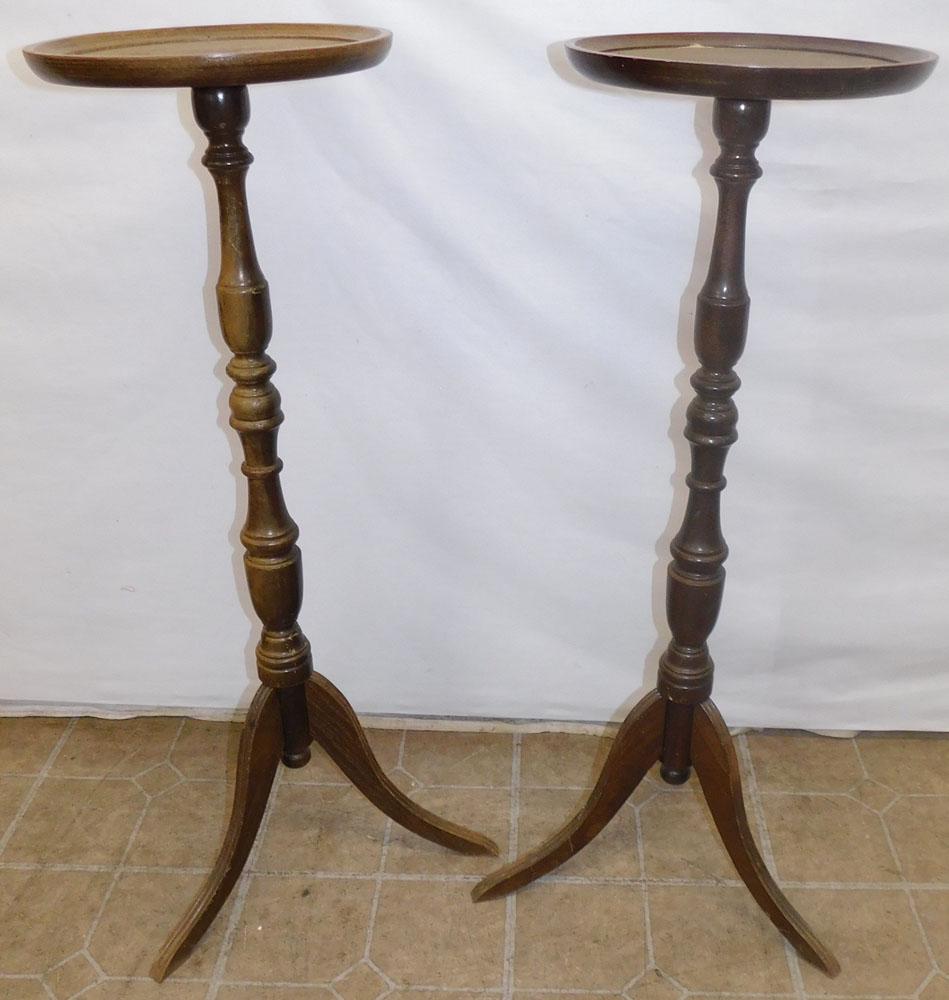 Two Mahogany Plant Stands (1 of 2)