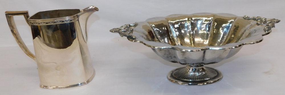 Silver Plate Bowl By Maitland Smith & Silver Plate Pitcher (1 of 8)