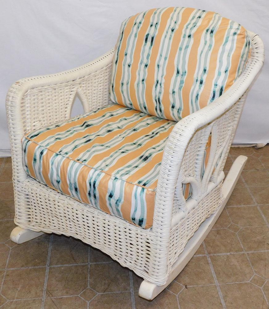 Painted Wicker Rocker (1 of 3)