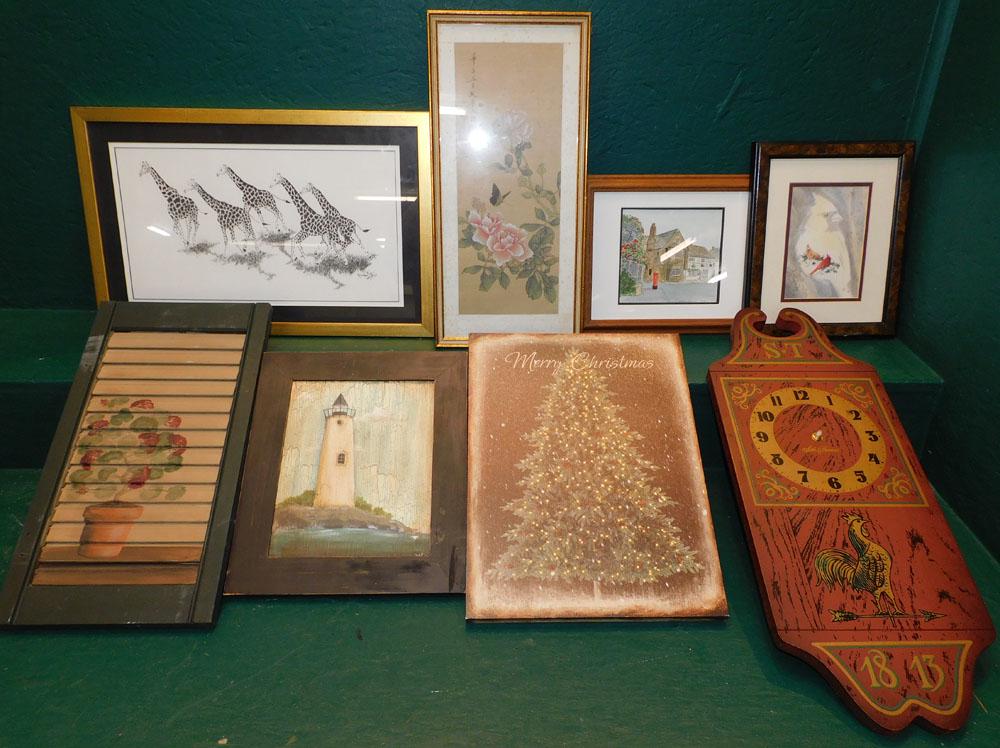 Lot Painted Panels - Framed Watercolors (1 of 10)