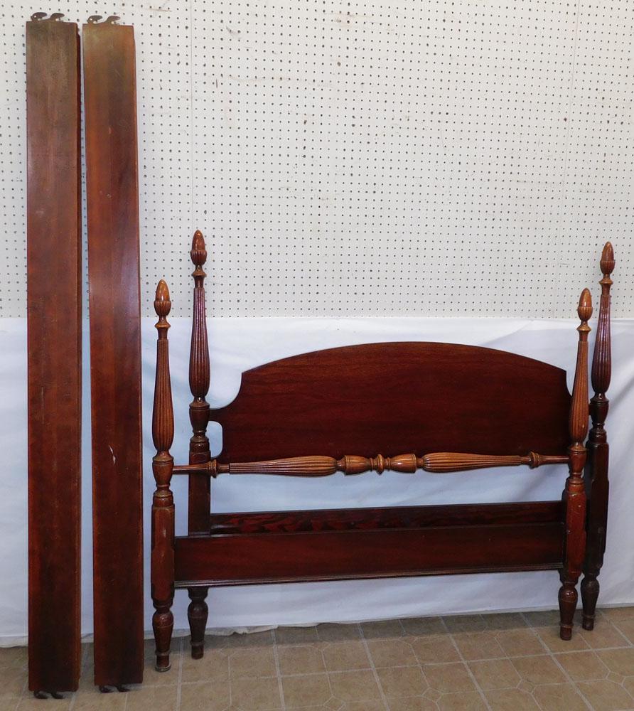 Mahogany Reeded Post Double Bed (1 of 2)