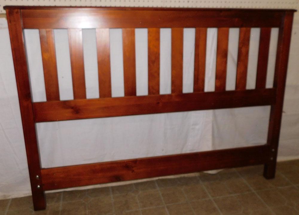 Mahogany Queen Size Head Board: Mahogany Queen Size Head Board. 63" X 44" "ALL DESCRIPTIONS AND ANY CONDITION STATEMENT GIVEN BY LANGSTON AUCTION GALLERY ARE STRICTLY OPINIONS AND LANGSTON'S SHALL HAVE NO RESPONSIBILITY FOR ERRORS O