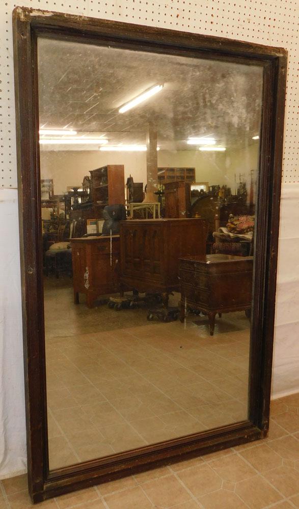 Large Antique Walnut Framed Mirror (1 of 5)