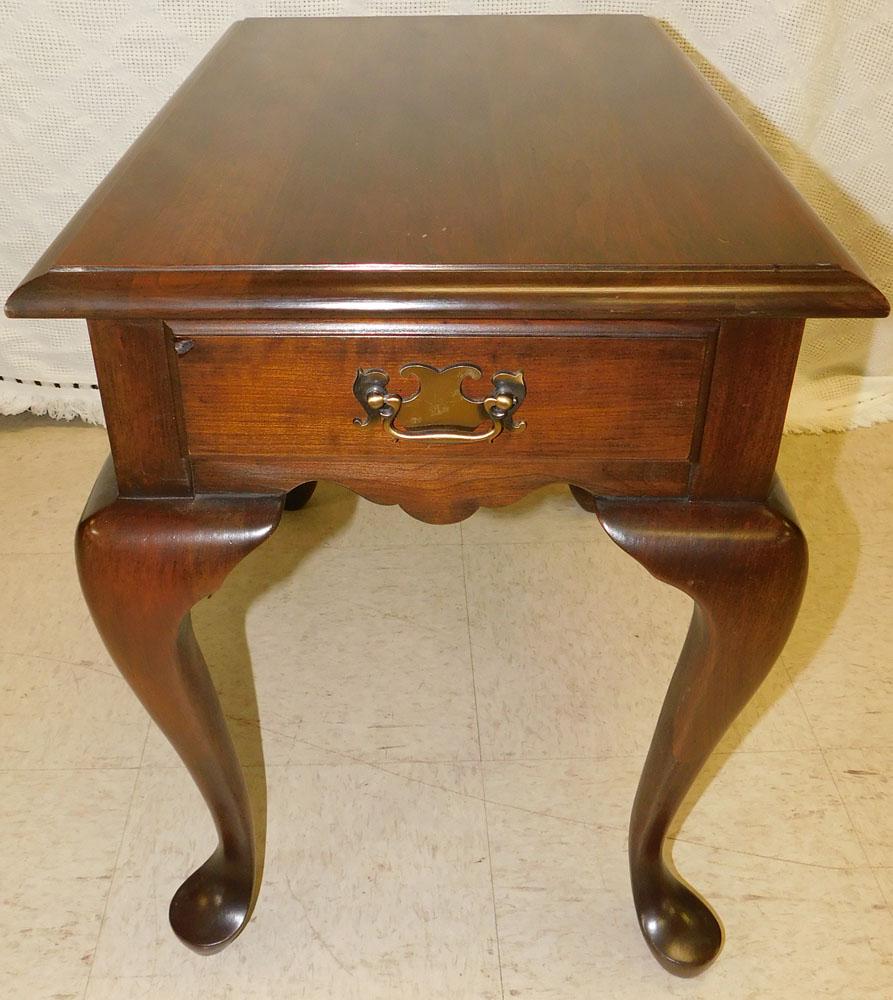Cherry Queen Ann Style One Drawer End Table By PA House (1 of 4)