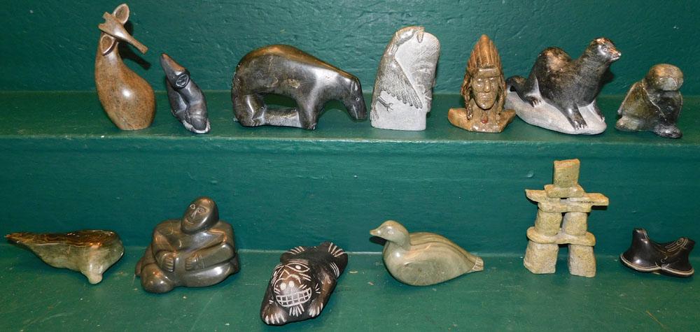 13 Pieces of Carved Stone Eskimo Art (1 of 7)