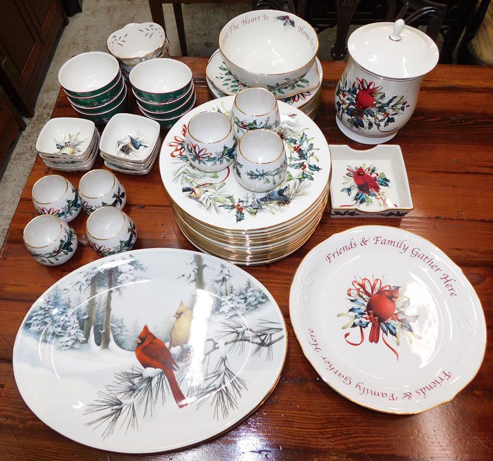 59 Pieces of Lenox "Winter Greetings" by Catherine McClung (1 of 10)