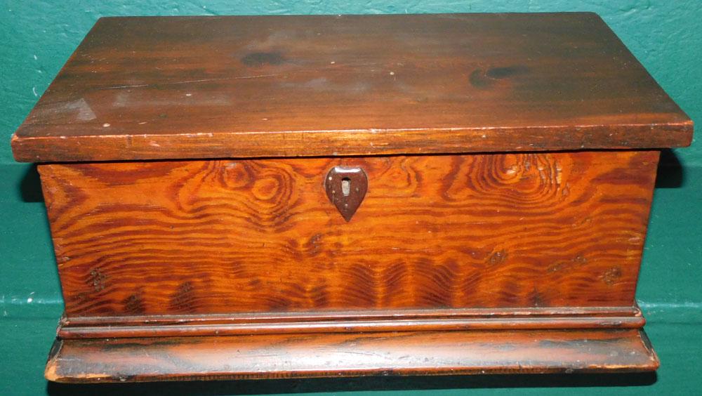 Pine Lift Top Document Box (1 of 3)