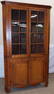 19th C American Cherry 16 Pane Corner Cupboard