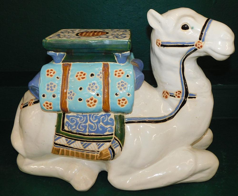 Paint Decorated Camel Garden Seat (1 of 6)
