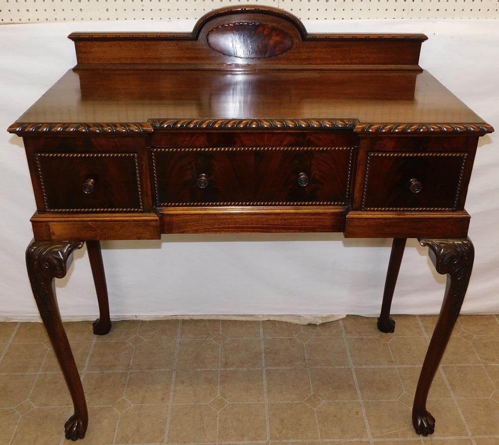 Mahogany Clawfoot 3 Drawer Server by J. R. Teale & Son (1 of 9)