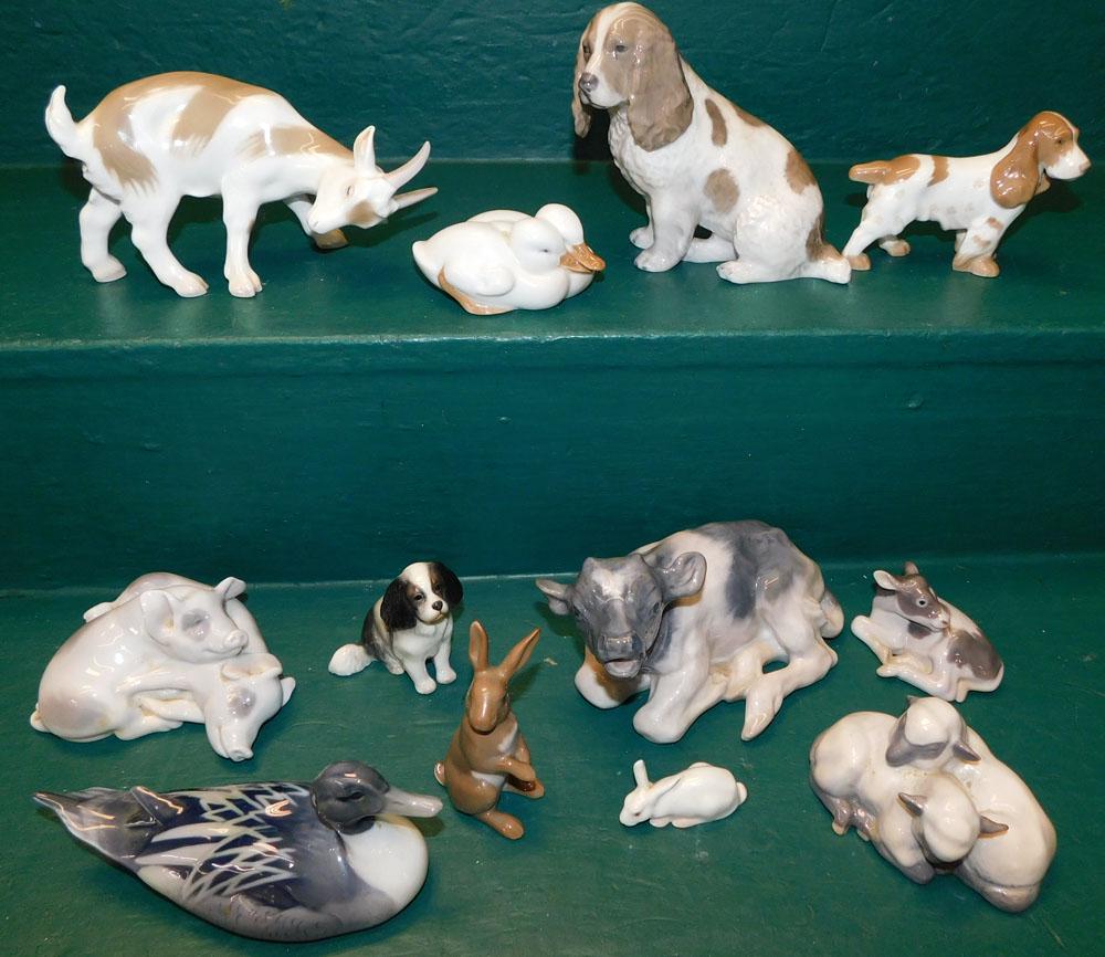 12 Royal Copenhagen Figurines