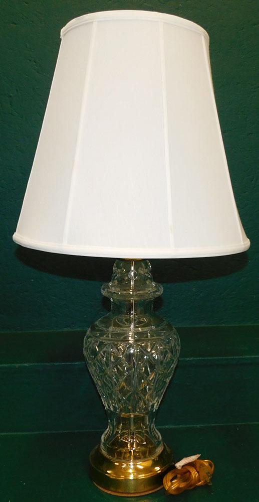 Signed Waterford Crystal Lamp (1 of 2)