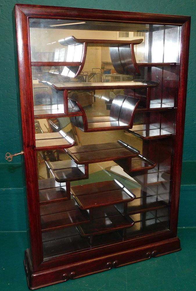 Oriental Rosewood Wall Cabinet with Glass Door (1 of 5)