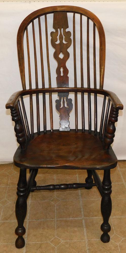 19th C Elmwood Windsor Arm Chair (1 of 8)