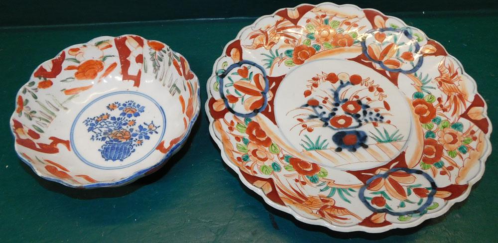 19th C Imari Charger & Bowl (1 of 2)
