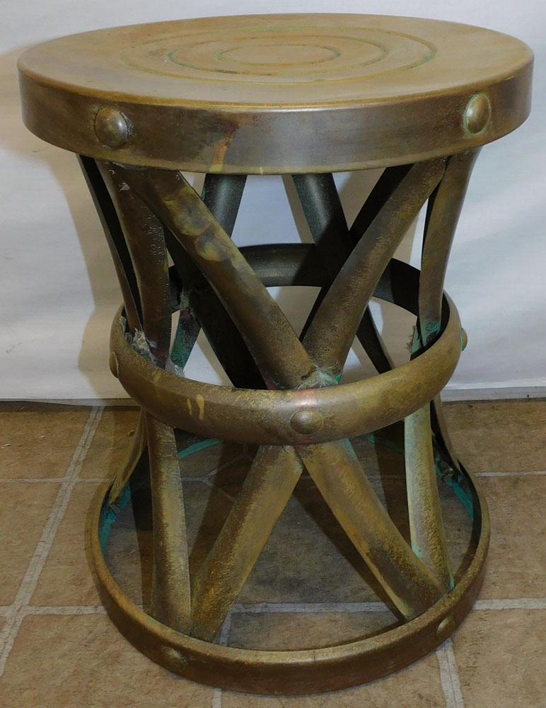 Antique Brass Stool (1 of 3)