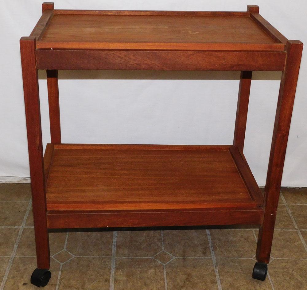 Mid Century Modern Teakwood Rolling Cart (1 of 4)