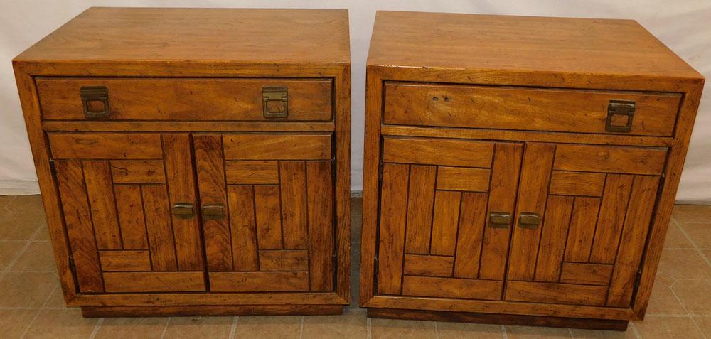 Pair Walnut Mid Century Modern Night Stands by Drexel (1 of 6)