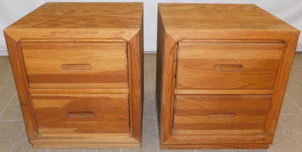 Pair of Mid Century Modern 2 Drawer Night Stands (1 of 8)