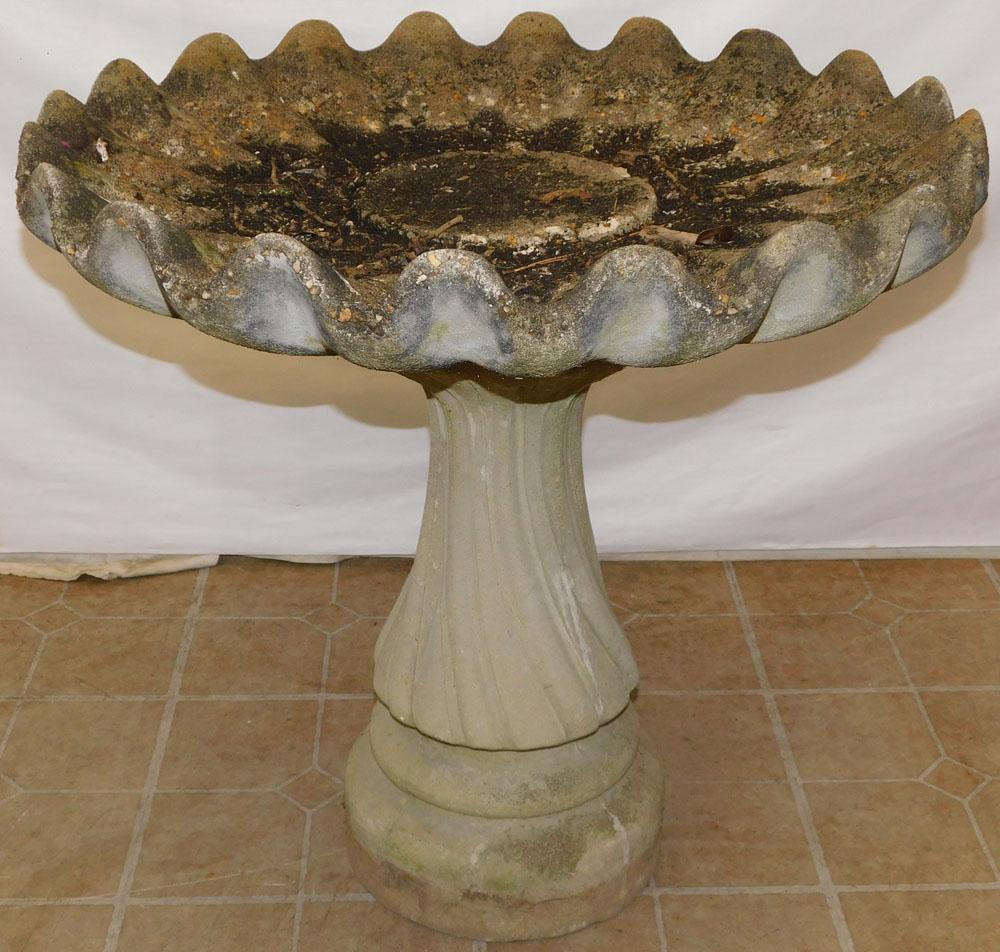 Concrete Yard Bird Bath (1 of 3)