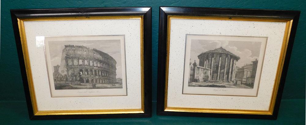 2 Framed Black & White Engravings (1 of 10)