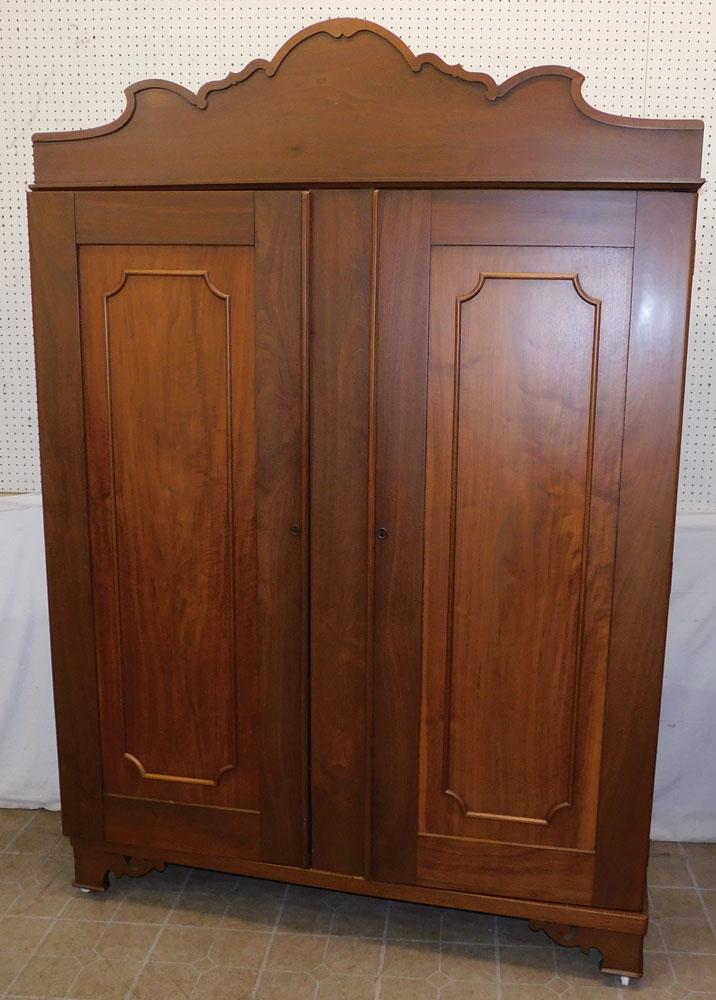 Walnut Victorian 2 Door Wardrobe (1 of 5)
