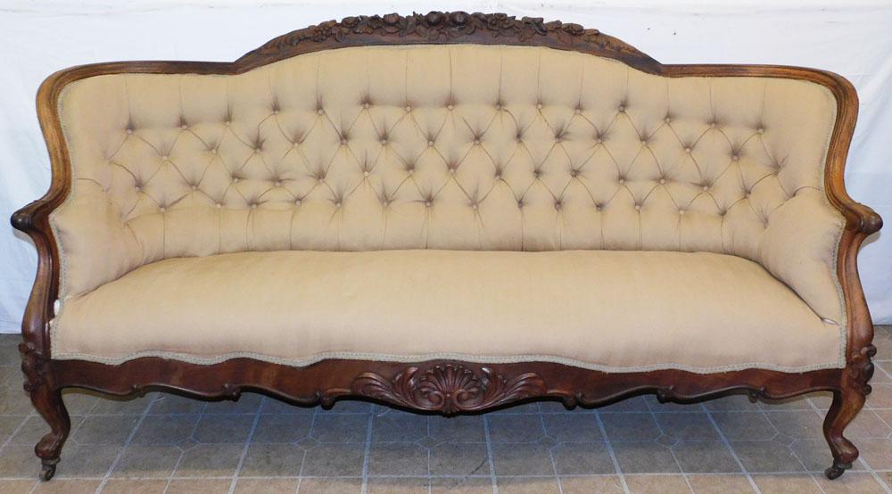Carved Rosewood Victorian Sofa (1 of 9)
