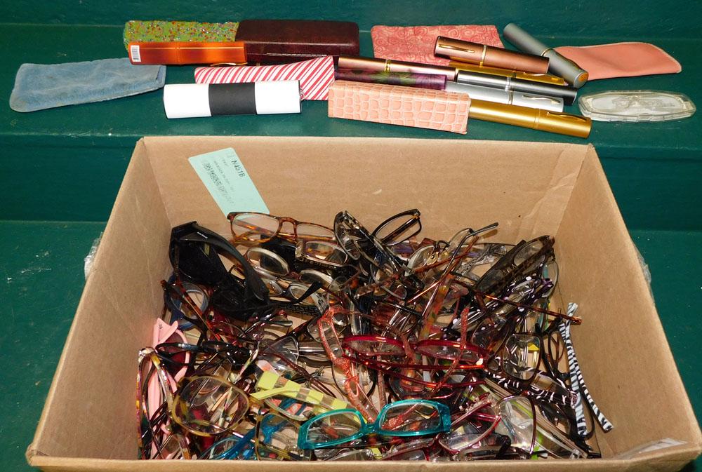 Lot of Reading Glasses: Lot of Reading Glasses . ALL DESCRIPTIONS AND ANY CONDITION STATEMENT GIVEN BY LANGSTON AUCTION GALLERY ARE STRICTLY OPINIONS AND LANGSTON'S SHALL HAVE NO RESPONSIBILITY FOR ERRORS OR OMISSIONS. THE A