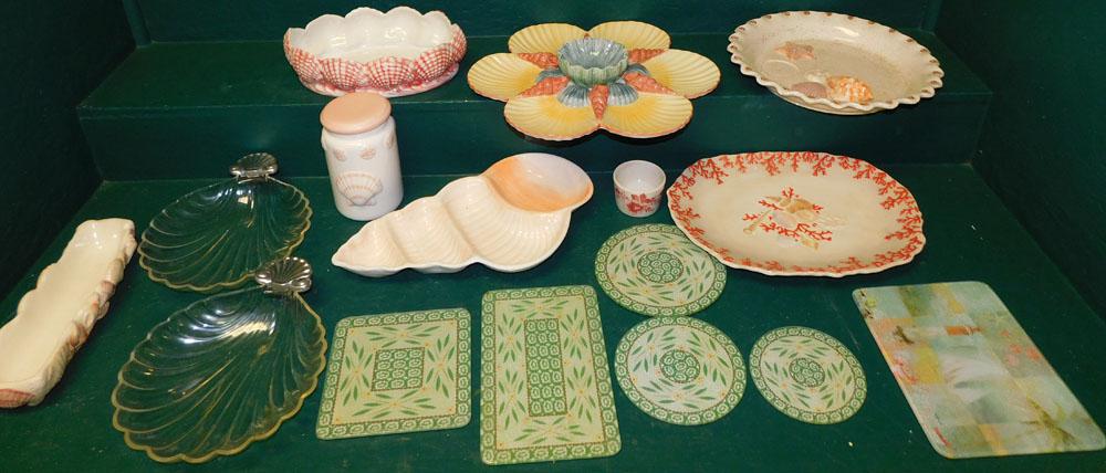 Lot of Porcelain Seashell Trays & Bowls (1 of 7)