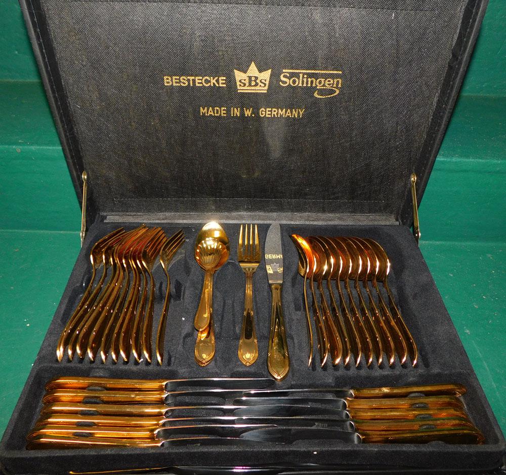 Lot of Gold Washed Flatware, (Rostfrei Solingen Germany) (1 of 5)