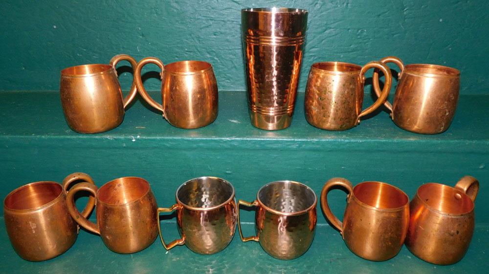 Lot of Copper Mugs (1 of 2)