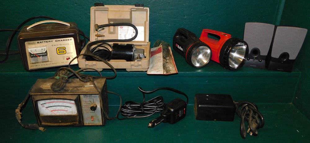 Lot of Battery Chargers, Speakers, & Flashlight (1 of 5)