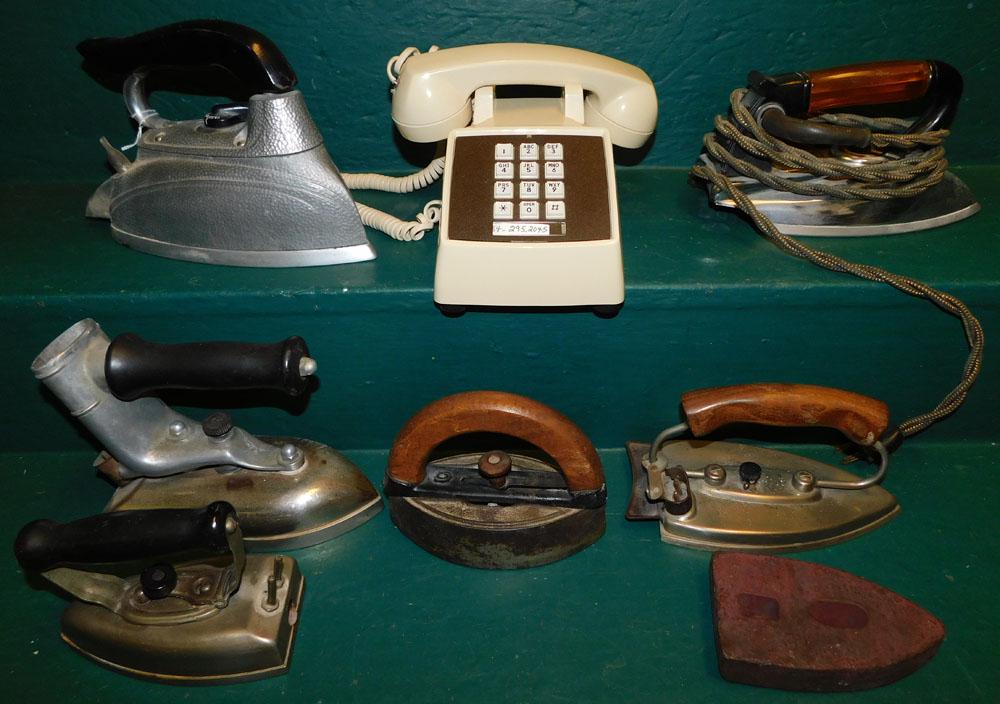 Lot of Vintage Irons: Lot of Vintage Irons. ALL DESCRIPTIONS AND ANY CONDITION STATEMENT GIVEN BY LANGSTON AUCTION GALLERY ARE STRICTLY OPINIONS AND LANGSTON'S SHALL HAVE NO RESPONSIBILITY FOR ERRORS OR OMISSIONS. THE ABSE