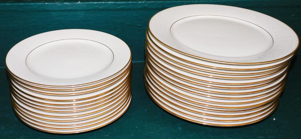 26 Salad & Dinner Plates by Noritake Ivory China, (Tulane) (1 of 3)