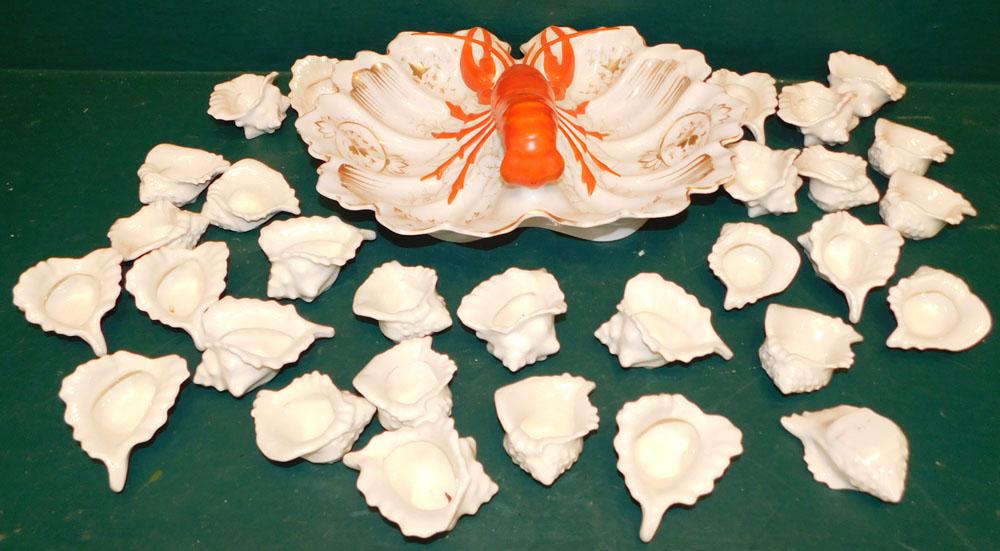 Porcelain Lobster Divided Dish & Shell Dishes (1 of 4)