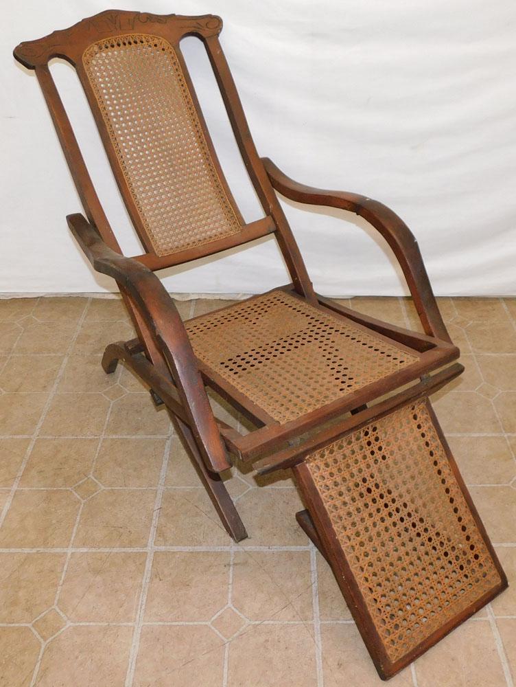 Walnut Victorian Cane Back & Bottom Folding Chair (1 of 5)