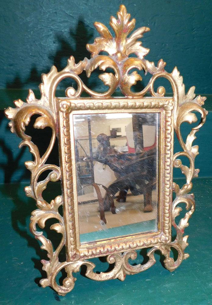 Painted Cast Iron Framed Mirror (1 of 3)