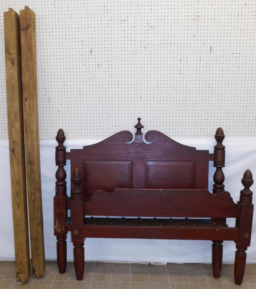 Antique Youth Bed with Acorn Finials (1 of 3)