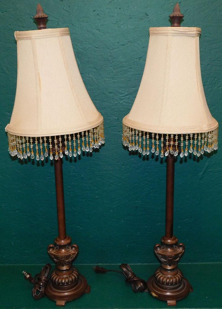 Pair Painted Decorative Lamps (1 of 2)
