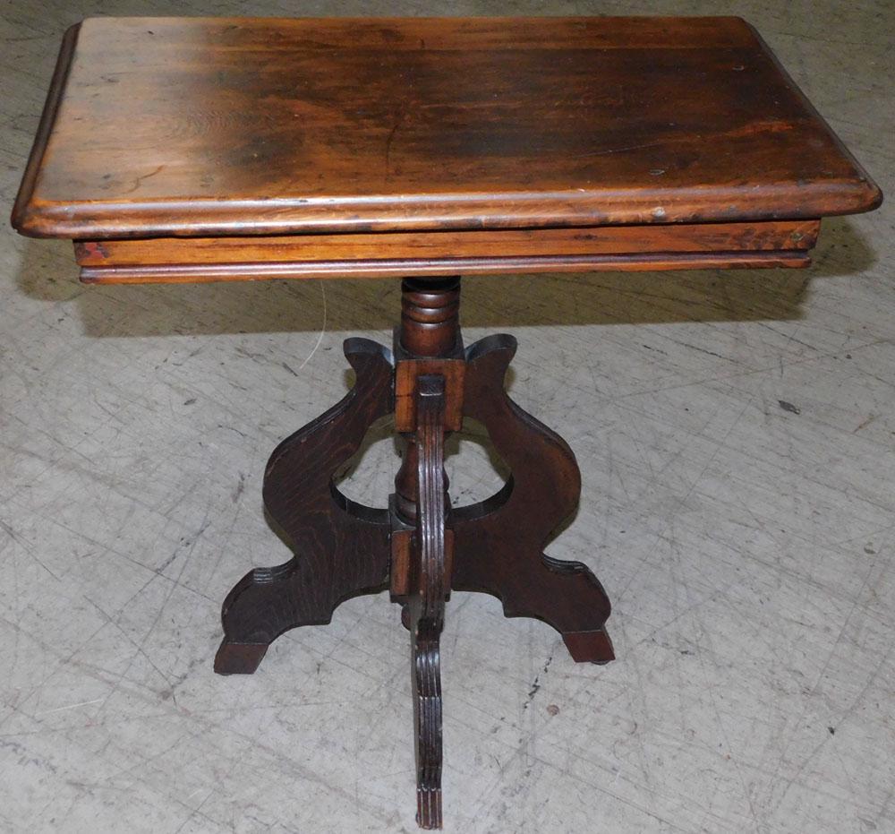 Antique Pine Candle Stand (1 of 2)